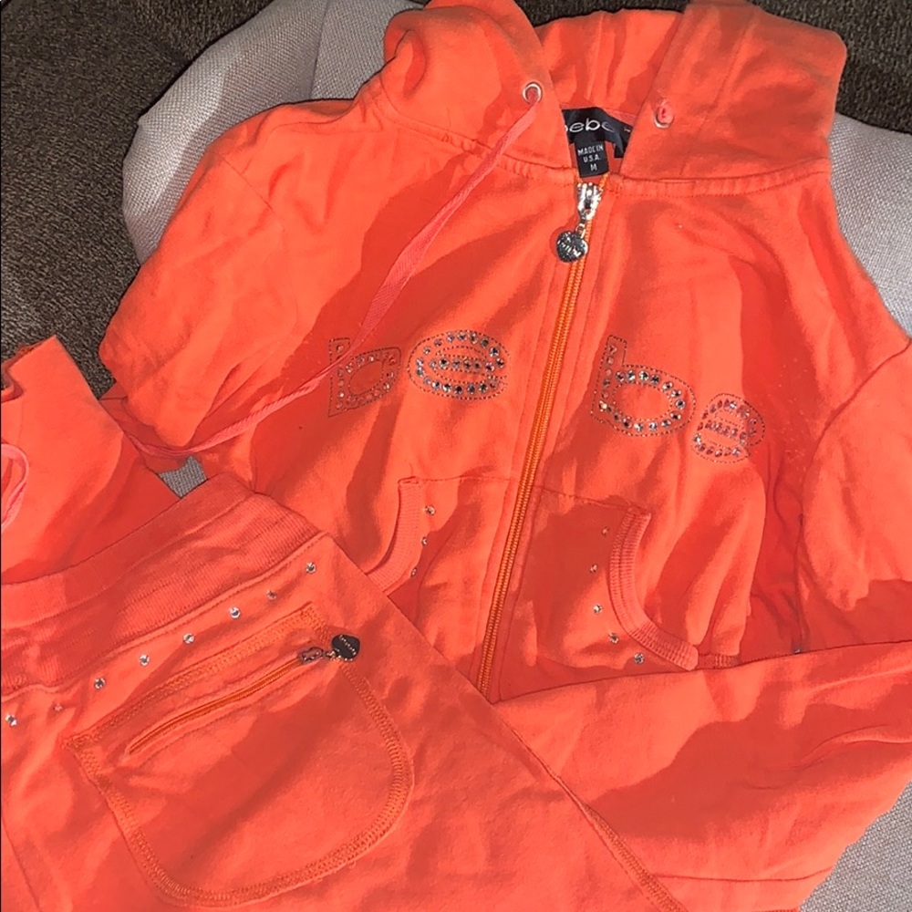 Orange vintage Bebe sweatsuit